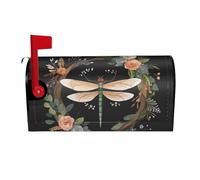 Image de libellule dans une couronne, couvertures de boîte aux lettres, enveloppes magnétiques, couverture de boîte aux lettres, décoration de jardin pour la maison, 21 x 18 po