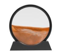 Image de sable - Art de sable rotatif - Soulage le stress et la détente - Peinture au sable dynamique - Décoration de table - En plastique et verre de qualité supérieure - Cadre rond avec rabat à 360°