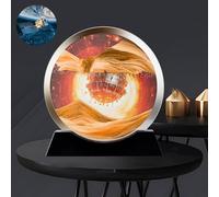 Image de sable en mouvement Peinture sur sable en mouvement, tableau artistique sur sable en mouvement, cadre artistique rond, paysage de sable en mouvement, affichage dynamique 3D, cadre de sable fl