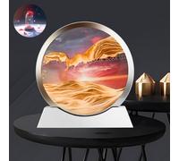 Image de sable en mouvement Peinture sur sable en mouvement, tableau d'art sur sable en mouvement, cadre d'art rond sur sable, paysage de sable en mouvement, affichage dynamique 3D, cadre de sable fl