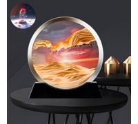 Image de sable en mouvement Peinture sur sable en mouvement, tableau d'art sur sable en mouvement, cadre d'art rond sur sable, paysage de sable en mouvement, affichage dynamique 3D, cadre de sable fl