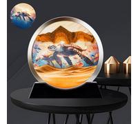Image de sable en mouvement Peinture sur sable en mouvement, tableau d'art sur sable en mouvement, cadre d'art rond sur sable, paysage de sable en mouvement, affichage dynamique 3D, cadre de sable fl