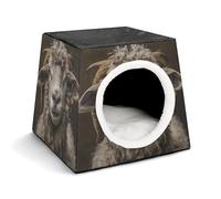 Image de tête de mouton - Nichoir confortable pour animaux de compagnie - Capsule d'espace chaude et douce - Maison pour animaux domestiques - Pour chats d'intérieur - Petits chiens et moyens animaux