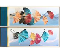 Image DKD Home Decor Drap de lit Feuille de plante moderne (180 x 3 x 60 cm) (2 pièces)