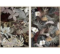 Image DKD Home Decor Drap de lit Feuille de plante tropicale (83 x 4,5 x 123 cm) (2 pièces)