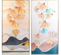 Image DKD Home Decor Feuille de plante (80 x 3 x 160 cm) (2 pièces)