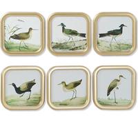 Image DKD Home Decor Oiseaux Cottage 30 x 2 x 30 cm (6 pièces)