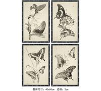 Image DKD Home Decor papillons (40 x 60 x 2.8 cm) (4 pièces)