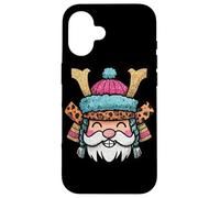 Image drôle de l'esprit d'hiver du Père Noël Samouraï Coque pour iPhone 16