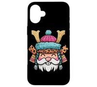 Image drôle de l'esprit d'hiver du Père Noël Samouraï Coque pour iPhone 16 Plus