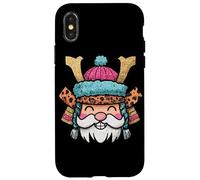 Image drôle de l'esprit d'hiver du Père Noël Samouraï Coque pour iPhone X/XS