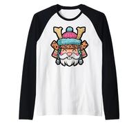 Image drôle de l'esprit d'hiver du Père Noël Samouraï Manche Raglan