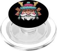 Image drôle de l'esprit d'hiver du Père Noël Samouraï PopSockets PopGrip pour MagSafe