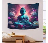 Image du Bouddha 3D Effet Tapisserie Art Mural Tapisserie Murales Décoration Murale En Tissu Pour La Décoration De Chambre À Coucher, Décorations Murales, Art Mural, Nappes Tapisseries 180cmx230cm