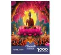 Image du Bouddha Puzzle 1000 Pièces Cadeau Unique La Culture Zen Jeu Éducatif Défi Jouet À De Qualité Supérieure Peinture Art pour Adultes Enfants 38x26cm/1000pcs
