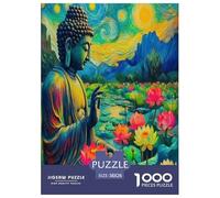 Image du Bouddha Puzzle 1000 Pieces Cadeau Unique La Culture Zen Jeu Éducatif Défi Jouet À De Qualité Supérieure Peinture Art pour Adultes Et Enfants À Partir De 14 Ans 38x26cm/1000pcs