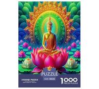 Image du Bouddha Puzzle 1000 Pièces Cadeau Unique La Culture Zen Jeu Éducatif Défi Jouet À De Qualité Supérieure Peinture Art pour Adultes Et Enfants À Partir De 14 Ans 38x26cm/1000pcs