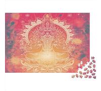 Image du Bouddha Puzzle Adulte 1000 Pièces Artisanat Cadeau Famille Puzzle Classique 3D Puzzles Cadeau Unique DécoSourision Intérieure 1000pcs (75x50cm)
