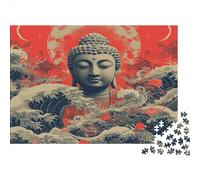 Image du Bouddha Puzzle pour Adultes Puzzle De 1000 Pièces Puzzle De 1000 Pièces pour Adultes Puzzle Durable pour Adultes Idéal pour Les Amateurs De Puzzles 1000pcs (75x50cm)