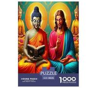 Image du Bouddha Puzzles 1000 Pièces Cadeau Unique La Culture Zen Jeu Éducatif Défi Jouet À De Qualité Supérieure Peinture Art pour Adultes Et Enfants À Partir De 12 Ans 38x26cm/1000pcs