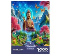 Image du Bouddha Puzzles 1000 Pieces Cadeau Unique La Culture Zen Jeu Éducatif Défi Jouet À De Qualité Supérieure Peinture Art pour Adultes Et Enfants 38x26cm/1000pcs