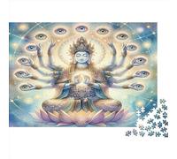 Image du Bouddha Puzzles 1000 Pièces pour Adultes Puzzle 1000 Pièces Jeux ÉduLe chatifs DécoSourision De La Maison Puzzle Les Meilleurs Cadeaux pour Hommes Et Femmes 1000pcs (75x50cm)