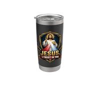 Image du dimanche de la Divine Miséricorde : Jésus, j'ai confiance en toi, catholique Gobelet isotherme en acier inoxydable double paroi