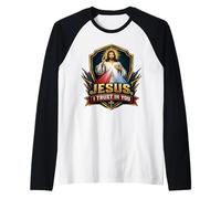Image du Dimanche de la Divine Miséricorde : Jésus, J'Ai Confiance en toi, catholique Manche Raglan