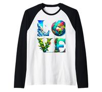Image du Jour de l'amour et de la Terre Manche Raglan