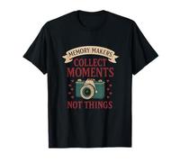 Image en Forme de cœur pour Appareil Photo Vintage Collect Moments Not Things T-Shirt