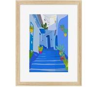 Image encadrée Ruelle 30x40 cm CEANOTHE 30x40 cm ouv 20X30 Bleu - Fabriqué en France Bleu