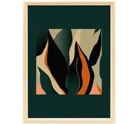 Image encadrée Végétal Abstrait 30x40 cm CEANOTHE 30x40 cm Vert - Fabriqué en France Vert