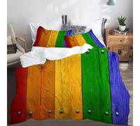 Image La Porte La Ferme Woods Peinte En Vert Et Bleu Peints En Vert Marquise Rouge£¬Parure De Lit Pou Housse De Couette (X) Et Taies D'oreille