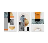 Image Murale,Affiches à Texture Marbrée Art Mural Géométrique Abstrait Impressions sur Toile Peinture Murale Moderne de Luxe Décoration Salon et Chambre à Coucher-40*60cm-3pcs (impression sans cadre)