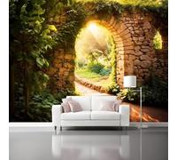 Image non tissée nature murale effet artistique 3D avec motif d'arc et vigne - Affiche décorative pour chambre d'enfant, salon, chambre à coucher, bureau, fond TV, couloir, 40