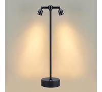 IMAGE Spot rechargeable sans fil pour table, éclairage d'accentuation pour plantes, images, œuvres d'art, bijoux, vitrine, étagères, lampe de table pour maison, restaurant, dîner, bar, blanc chaud