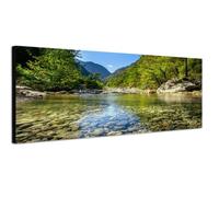 Image sur toile 120 x 40 cm Modèle Panorama Tableaux pour la mur, encadrés, prêts à poser, tout les images sur châssis géant bois véritable.