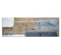 Image sur toile et panoramique Châssis 120 x 40 Peinture Art abstrait gris marron