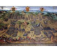 Image sur toile roulée La Bataille de Moncontour, 30 octobre 1569 Snellinck Jan - Paysage horizontal Art Print paysages et paysages campagne militaire Can 24_X_35_in