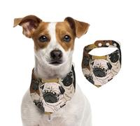 Imagen De Pug Écharpe pour animal domestique Motif chiens et chats Pour Noël Hiver Cadeau élégant