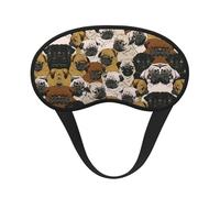 Imagen De Pug Masque de sommeil occultant, couverture des yeux pour dormeur latéral, doux et confortable, parfait pour les voyages, la méditation