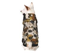 Imagen De Pug Sweat à capuche chaud pour petits chiens, doux et respirant, facile à porter pour l'hiver et l'automne, pull à capuche pour temps froid