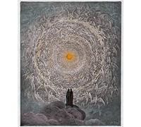 Images D'affiches D'art Murale D'art L'image Imprimée Peinture à L'huile Paradiso Canto la foule sainte forme une rose dans l'empyrée par Gustave Dore pour la Décoration Murale 60x90cm
