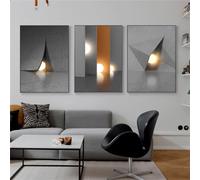 Images D'Art,Affiches et Impressions Modernes de Géométrie Solide de L'Espace Décoration Murale pour Salon Cuisine Bureau Chambre Maison Lumière Néon Abstraite-60*80cm*3pcs (impression non encadrée)