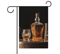 Images de bière whisky drapeaux de jardin 30,5 x 45,7 cm drapeau extérieur double face drapeau d'été drapeau floral bienvenue drapeaux de jardin saisonniers décorations de vacances