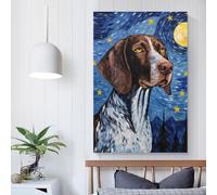 Images de Braque Allemand pour salon, peintures de rue, toile colorée, art mural pop moderne, décoration d'intérieur, tendue, prête à accrocher, 50 x 75 cm