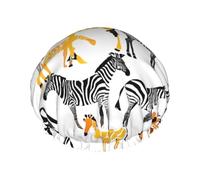 Images de dessin animé - Bonnet de douche imperméable extra large - Double couche de protection pour cheveux longs/bouclés - Réutilisable et facile à transporter.