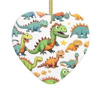 Images De Dinosaures De Dessins Animés Suspendre Noël Souvenirs Céramique Décorations pour Famille Magasins Intérieur