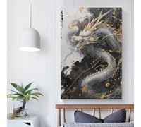 Images de dragon chinois pour salon, peintures de rue, toile colorée, art mural pop moderne, décoration d'intérieur, tendue, prête à accrocher, 30 x 45 cm