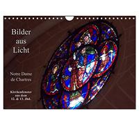 Images de lumière - Notre Dame de Chartres, Version française (Calendrier mural 2026 DIN A4 portrait), Calendrier CALVENDO mensuel